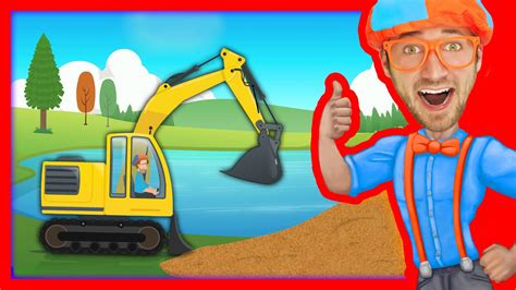 blippi mini vehicles excavator|blippi excavator vids.